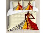 Abakuhaus Copripiumino Moderno, Fantasia, Antiacaro, Adatto A Chi Soffre Di Allergie, Con Federe, 155 Cm X 220 Cm - 80 X 80 Cm, Multicolore