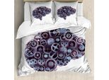 Abakuhaus Set Copripiumino Industriale Per Letti Matrimoniali, Meccanico Rad Gehirn, Antiacaro Adatto A Chi Soffre Di Allergie Con Federe, Grigio Antracite
