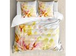 Abakuhaus Shabby Flora Copripiumino, Boccioli Di Giglio, Antiacaro, Adatto A Chi Soffre Di Allergie, Con Federe, 200 Cm X 200 Cm - 80 X 80 Cm, Rosa Pallido Pesca