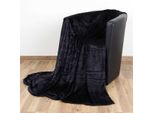 Coperta "Celina"" - Coperta Soffice Di Alta Qualità, 150 X 200 Cm - Nero"