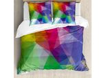 Abakuhaus Copripiumino Astratto, Fractal Hazy Quirky, Antiacaro, Adatto A Chi Soffre Di Allergie, Con Federe, 155 Cm X 220 Cm - 80 X 80 Cm, Multicolore