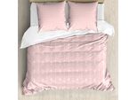 Abakuhaus Copripiumino Con Fiori, Damasco Vintage, Antiacaro, Adatto A Chi Soffre Di Allergie, Con Federe, 155 Cm X 220 Cm - 80 X 80 Cm, Rosa Chiaro E Bianco