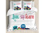 Abakuhaus Copripiumino Con Caricatura, Giocattoli Come Gufi, Tessuto Per Bambini, Antiacaro, Adatto A Chi Soffre Di Allergie, Con Federe, 155 Cm X 220 Cm - 80 X 80 Cm, Multicolore