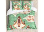 Abakuhaus Set Copripiumino Romantico Per Letti Matrimoniali, Festa Di Compleanno, Antiacaro, Adatto A Chi Soffre Di Allergie, Con Federe, Verde Menta E Zenzero