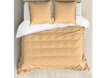 Abakuhaus Set Copripiumino Per Letti Matrimoniali, Motivo Ondulato Ellittico, Antiacaro, Adatto A Chi Soffre Di Allergie, Con Federe, Arancione Crema