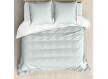 Abakuhaus Set Copripiumino Retrò Per Letti Matrimoniali, Piastrelle Geometriche Circolari, Antiacaro, Adatto A Chi Soffre Di Allergie, Con Federe, Azzurro Crema