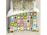 Abakuhaus Set Copripiumino Colorato Per Letti Matrimoniali, Arte Geometrica Astratta, Antiacaro, Adatto A Chi Soffre Di Allergie, Con Federe, Multicolore