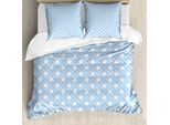 Abakuhaus Copripiumino Retrò, Pois Retrò Nostalgici, Antiacaro, Adatto A Chi Soffre Di Allergie, Con Federe, 155 Cm X 220 Cm - 80 X 80 Cm, Azzurro