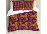 Abakuhaus Copripiumino Vintage, Motivo Paisley Orientale Sinuoso, Antiacaro, Adatto A Chi Soffre Di Allergie, Con Federe, 200 Cm X 200 Cm - 80 X 80 Cm, Multicolore
