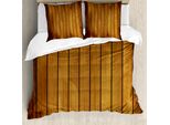 Abakuhaus Copripiumino Marrone, Tavola Di Legno Invecchiato, Antiacaro, Adatto A Chi Soffre Di Allergie, Con Federe, 155 Cm X 220 Cm - 80 X 80 Cm, Marrone Scuro Marrone Chiaro