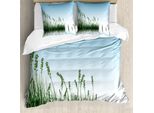 Abakuhaus Set Copripiumino Per Letti Matrimoniali, Scenery Lake BüSche, Antiacaro, Adatto A Chi Soffre Di Allergie, Con Federe, Verde Giada E Azzurro
