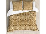 Abakuhaus Copripiumino Orient, Medio Oriente, Antiacaro, Adatto A Chi Soffre Di Allergie, Con Federe, 155 Cm X 220 Cm - 80 X 80 Cm, Color Crema Albicocca