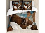Abakuhaus Copripiumino Astratto, Motivi Grunge Vintage, Antiacaro, Adatto A Chi Soffre Di Allergie, Con Federe, 200 Cm X 200 Cm - 80 X 80 Cm, Blu Ardesia Umbra