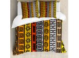 Set Copripiumino Abakuhaus Per Letti Matrimoniali, Motivi Etnici Africani, Antiacaro, Adatto A Chi Soffre Di Allergie, Con Federe, Multicolore
