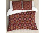 Abakuhaus Copripiumino Vintage, Immagine Colorata, Antiacaro, Adatto A Chi Soffre Di Allergie, Con Federe, 200 Cm X 200 Cm - 80 X 80 Cm, Multicolore