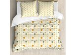 Abakuhaus Copripiumino Stammes, Hipster Geometric, Antiacaro, Adatto A Chi Soffre Di Allergie, Con Federe, 200 Cm X 200 Cm - 80 X 80 Cm, Verde Menta, Arancione, Crema