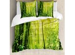 Abakuhaus Set Copripiumino Naturale Per Letti Matrimoniali, Foresta Tropicale Amazzonica, Antiacaro, Adatto A Chi Soffre Di Allergie, Con Federe, Verde Chiaro