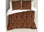Abakuhaus Copripiumino Moderno, Tema Panetteria Muffins, Antiacaro, Adatto A Chi Soffre Di Allergie, Con Federe, 200 Cm X 200 Cm - 80 X 80 Cm, Cocoa Redwood