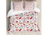 Abakuhaus Romantico Copripiumino, Parigi San Valentino, Antiacaro, Adatto A Chi Soffre Di Allergie, Con Federe, 200 Cm X 200 Cm - 80 X 80 Cm, Multicolore