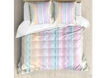 Abakuhaus Set Copripiumino Colorato Per Letti Matrimoniali, Motivo Zigzag Moderno, Antiacaro, Adatto A Chi Soffre Di Allergie, Con Federe, Multicolore