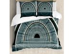 Abakuhaus Copripiumino Space, Futuristic Interior, Antiacaro, Adatto A Chi Soffre Di Allergie, Con Federe, 155 Cm X 220 Cm - 80 X 80 Cm, Blu Grigio