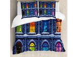Abakuhaus Copripiumino Urbano, Snowy Winter Night, Antiacaro, Adatto A Chi Soffre Di Allergie, Con Federe, 200 Cm X 200 Cm - 80 X 80 Cm, Multicolore