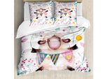 Abakuhaus Copripiumino Moderno, Pecora Acquerellata, Antiacaro, Adatto A Chi Soffre Di Allergie, Con Federe, 155 Cm X 220 Cm - 80 X 80 Cm, Multicolore