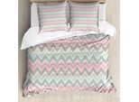 Abakuhaus Copripiumino Geometrico, Forme Astratte Moderne, Antiacaro, Adatto A Chi Soffre Di Allergie, Con Federe, 200 Cm X 200 Cm - 80 X 80 Cm, Multicolore