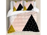 Abakuhaus Copripiumino Geometrico, Arte Astratta, Antiacaro, Adatto A Chi Soffre Di Allergie, Con Federe, 155 Cm X 220 Cm - 80 X 80 Cm, Multicolore