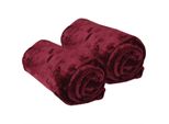Coperta "Celina"" In Confezione Da 2 - Coperta Soffice Di Alta Qualità, 70 X 100 Cm - Melanzana"