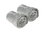 Coperta "Celina"" In Confezione Da 2 - Coperta Soffice Di Alta Qualità, 150 X 200 Cm - Grigio"