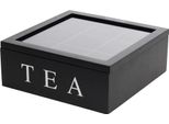 Scatola Da Tè In Legno Tea, 9 Scomparti - Bianco