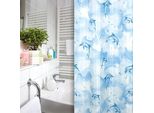 Tenda Da Doccia Tessile Bianca Con Delfini Blu 180X200 Incl. Anelli