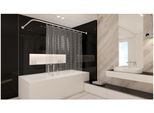Tenda Da Doccia Peva Milky Stone 180X200 Cm Trasparente Milky Incl. Anelli Per Tenda Da Doccia
