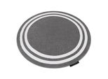 Tappeto Hampton Inquadrata Cerchio Grigio Grigio Ruota 120 Cm