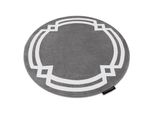 Tappeto Hampton Lux Cerchio Grigio Grigio Ruota 160 Cm