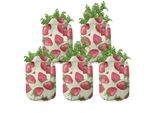 Abakuhaus Vasi Per Coltivazione Di Frutta, Confezione Da 5, Fragole Vivid Lebensmittel, Vasi In Tessuto Ad Alte Prestazioni Con Manici Per Piante, 5 Galloni, Verde Oliva Rosso Guscio D'uovo