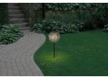 Globo Luce Solare Luce Solare Led 0,06W Bianco Caldo IP44 Grigio Argento, Metallo Ø18,5Cm 33632