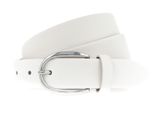 Vanzetti Pelle Cintura Classics 30Mm Cambered Leather Belt W110 White Bianco