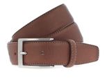 Vanzetti Pelle Cintura Dresscode: Business 35Mm Cambered Full Leather Belt W85 Cognac Marrone