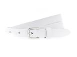 Vanzetti Pelle Cintura Neon Booster 15Mm Full Leather Belt W95 White Bianco