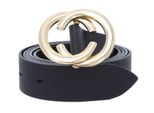Vanzetti Pelle Cintura Chain Reaction 30Mm Leather Belt W110 Black Nero