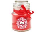 Candela Profumata Con Scritta "Rose"" In Un Barattolo Di Caramelle, 120 G Di Cera - Durata Di Combustione Circa 30 Ore, Candela In Barattolo In Confezione Regalo"