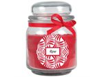 Candela Profumata Con Scritta "Rose"" In Un Barattolo Di Caramelle, 300 G Di Cera - Durata Di Combustione Circa 70 Ore, Candela In Barattolo In Confezione Regalo"