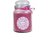 Candela Profumata Con Scritta "Lavender"" In Un Barattolo Di Caramelle, 500 G Di Cera - Durata Di Combustione Circa 110 Ore, Candela In Barattolo In Confezione Regalo"