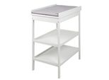 Scaffale Fasciatoio Roba, Laccato Bianco, Incl. Fasciatoio "Roba Style Grey"", Salvaspazio, Altezza 93,5 Cm"