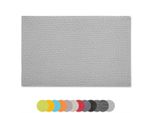 Set Di 6 Tovagliette Tovaglietta 30X45 Cm Circa Selezione: Intrecciata - Grigio Chiaro