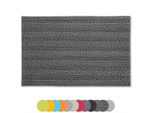 Set Di 4 Tovagliette Tovaglietta 30X45 Cm Circa Selezione: Intrecciata - Antracite