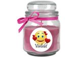 Candela Profumata In Barattolo Di Caramelle "Hearts"", Fragranza: Lavanda (Viola), 300G - Dura Fino A 70 Ore"