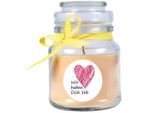 Candela Profumata In Barattolo Di Caramelle "Hearts"", Fragranza: Vaniglia ( Giallo ), 120G - Dura Fino A 30 Ore"